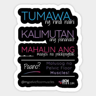 TAGALOG - Healthy Pelvic Floor Muscles! Sticker